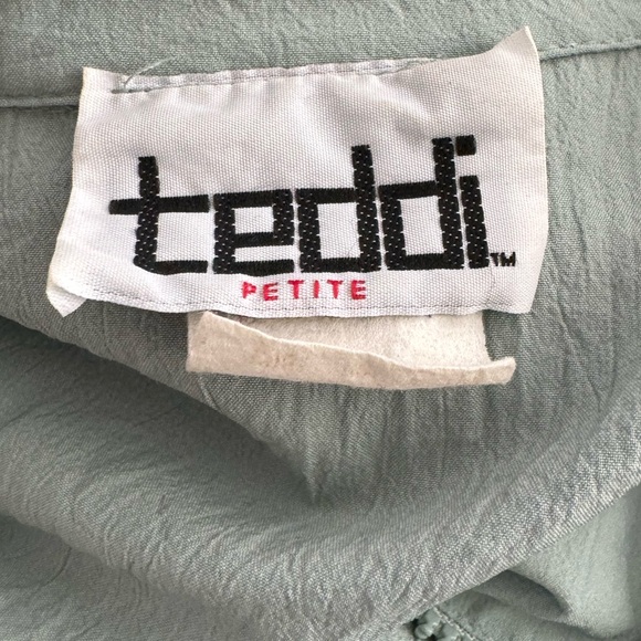 Womens Vintage Teddi 80s 90s Track Suit Light Green Size 12 Petite Medium - Picture 6 of 10